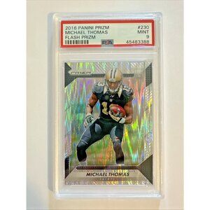 Michael Thomas RC 2016 Panini Prizm Flash Prizm #230 Rookie PSA 9 Mint Saints